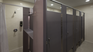 single user shower stalls in locker rooms