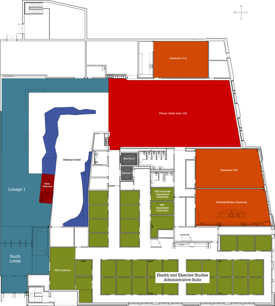 Level 1 map of the facility