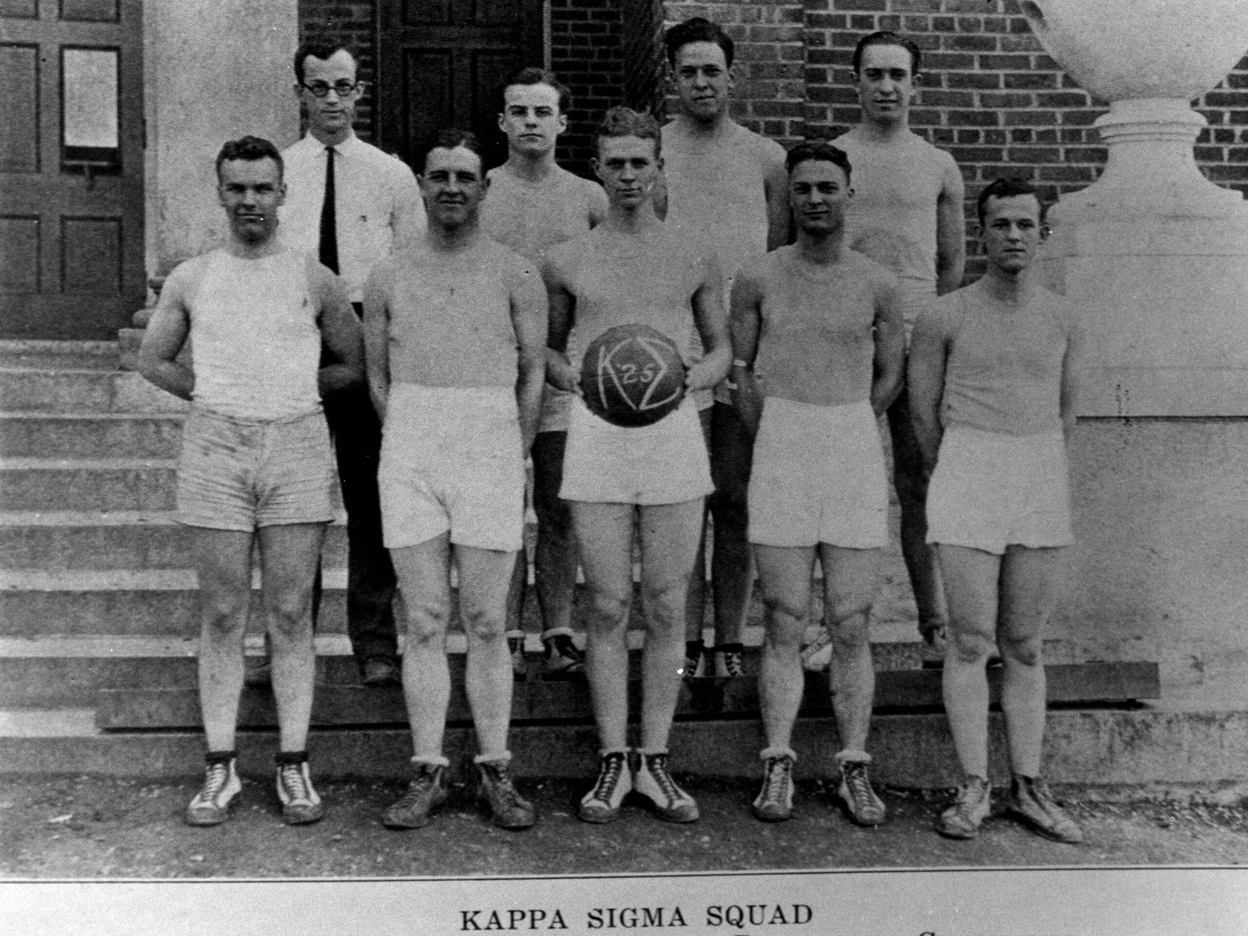 Black and white photo of Kappa Sigma Inter Fraternity Team "Kappa Sigma Squad" (1925)