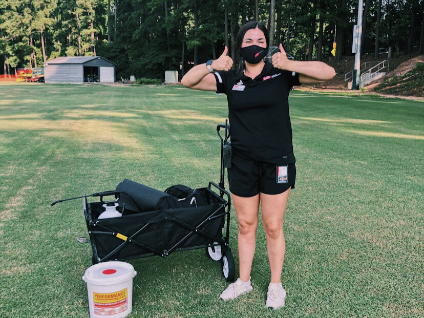 Gillian Torr working on Miller Field